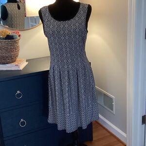 Max Edition Monochrome Geometric Midi Dress